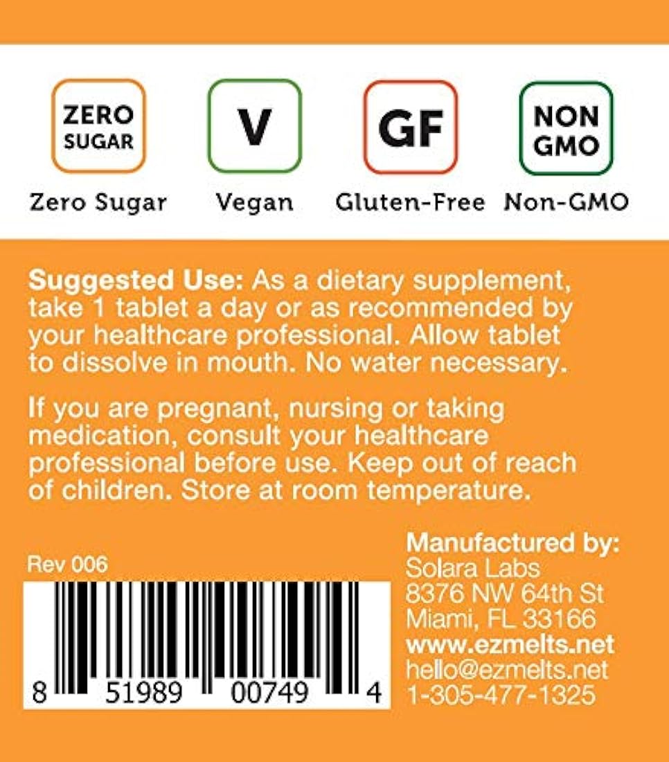 EZ se derrite methylfolate, 1.000 mcg, Fast Melting tabletas