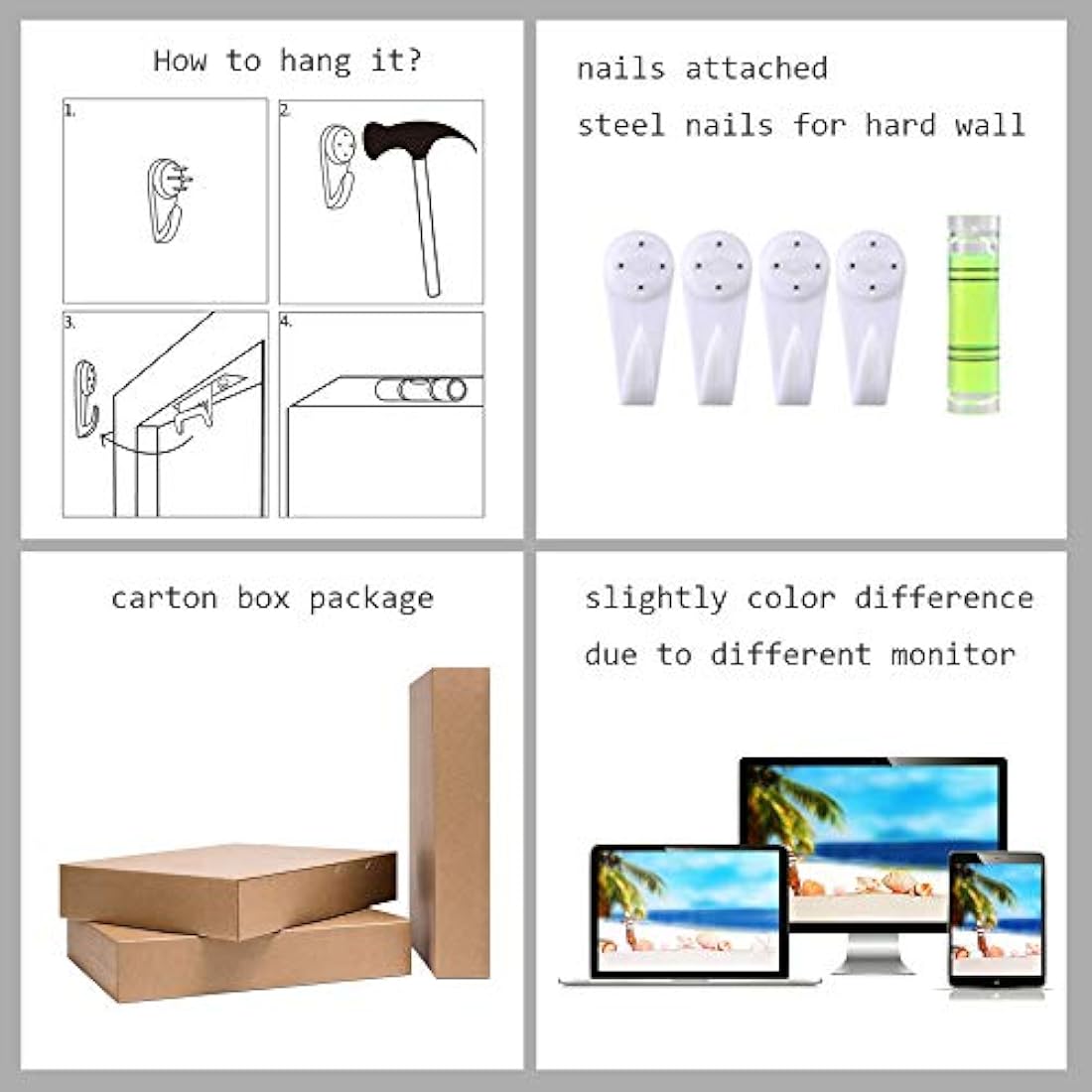 Welmeco - 3 piezas de decoración de pared