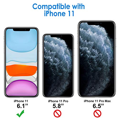 JETech - Funda para iPhone 11 (2019), 6.1 pulgadas, cubierta a prueba de golpes, parte trasera transparente anti rayones