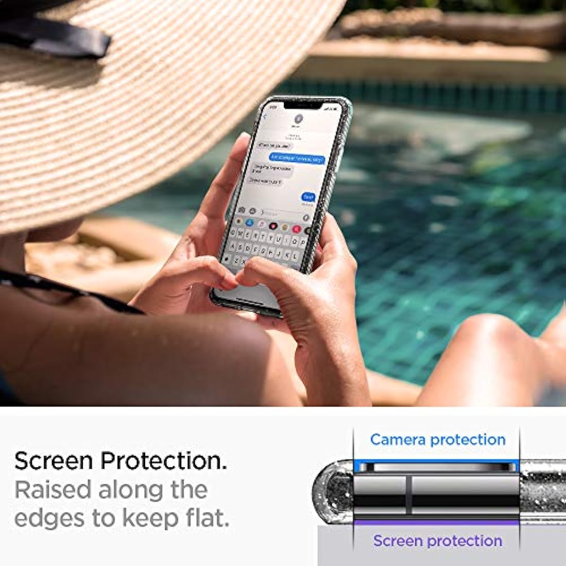 Funda de cristal líquido con brillo diseñada para iPhone 11