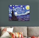Wieco Art Lienzografia noche estrellada Van Gogh