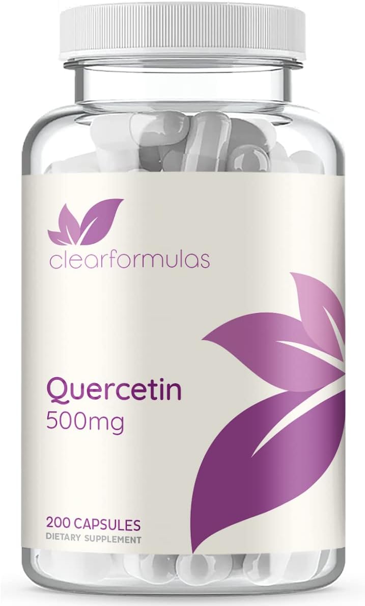 Suplemento de Quercetina Pura 500 mg, Dihidrato - 200 Cápsulas