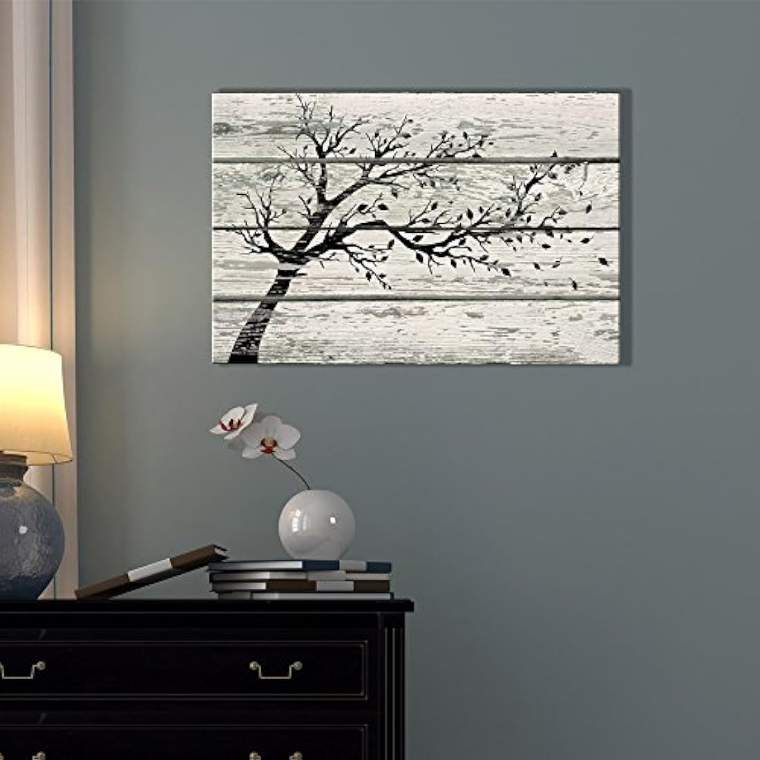 Lienzo artístico para la pared, estilo clásico de madera