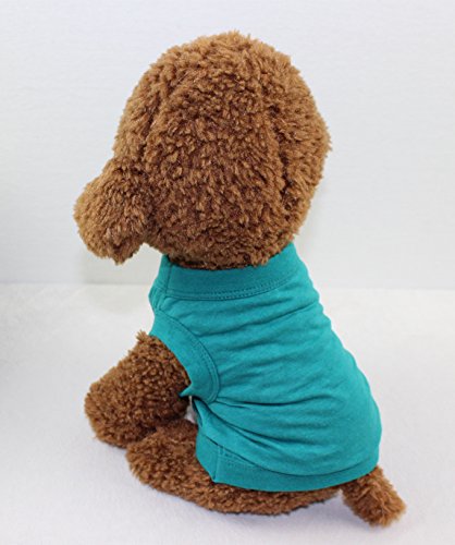 Camisas para perros, camisetas para perros, camisas para cachorros, chaleco para perros, chaleco para cachorros, ropa para mascotas, ropa para perros pequeños, ropa de verano para perros, ropa de playa para perra hembra, xs, Verde oscuro puro.