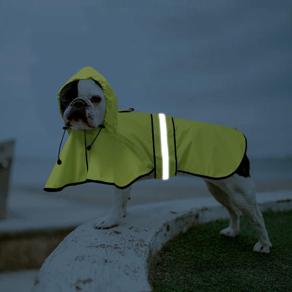 Capa de Lluvia para Perros - Chaqueta Impermeable Ajustable - Mediana