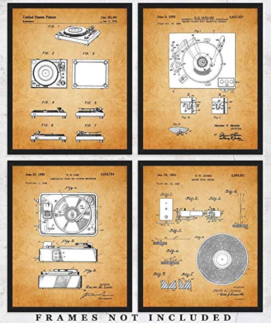 Impresiones de arte de pared de patente de reproductor