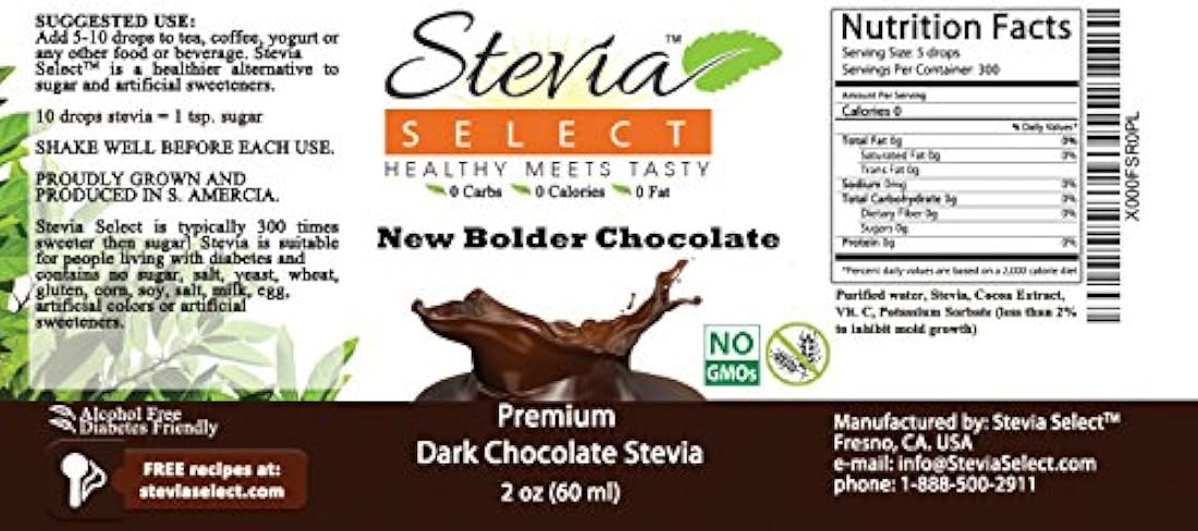 Líquido stevia-stevia select-dark Chocolate Stevia Stevia
