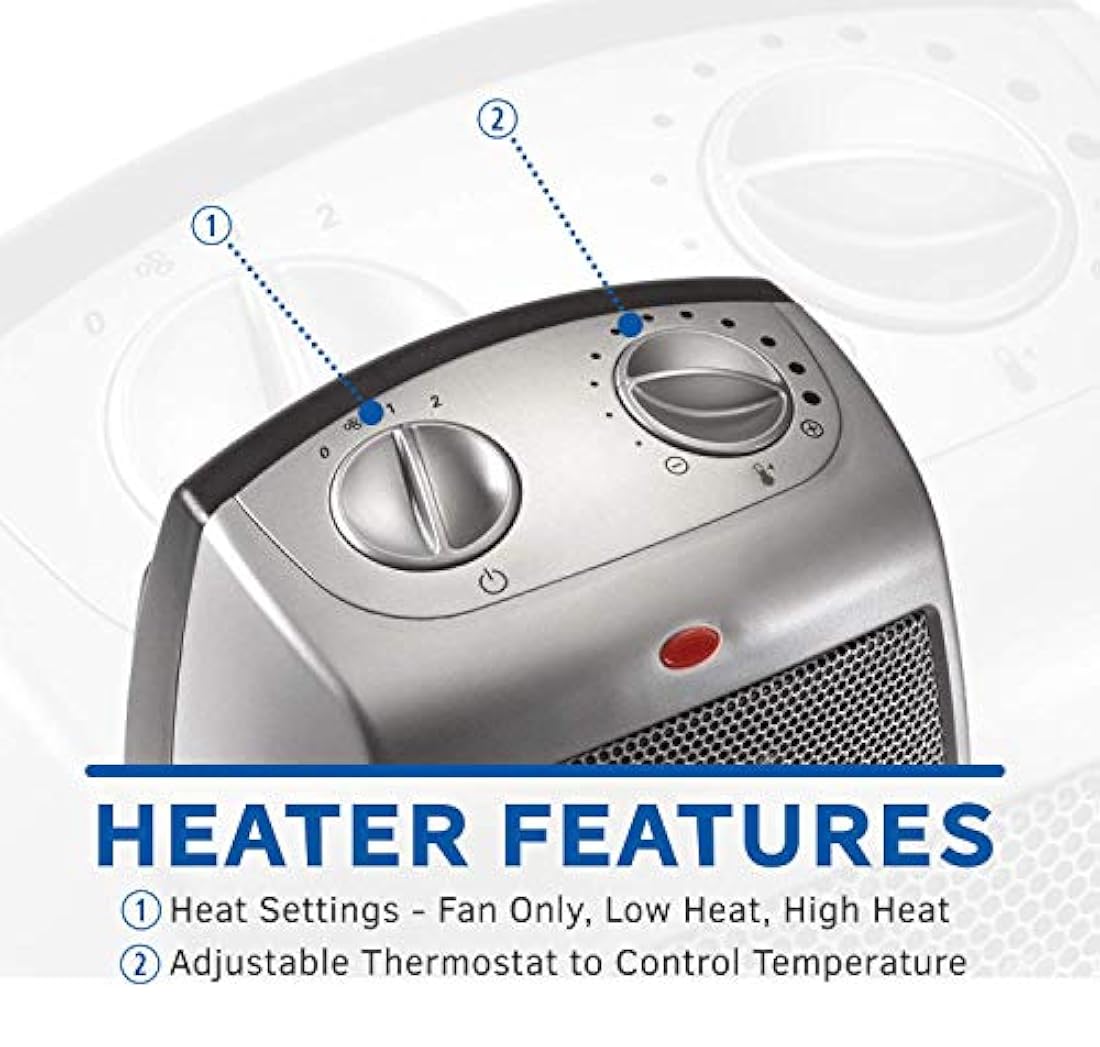 Calefactor de cerámica con termostato regulable Lasko 754200