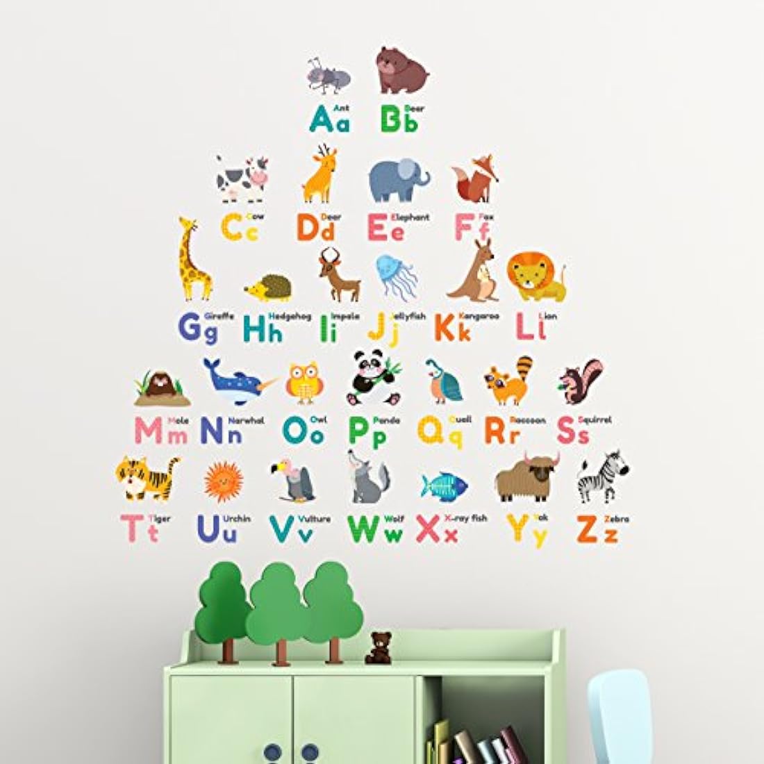 DECOWALL - Alfabeto colorido de animales