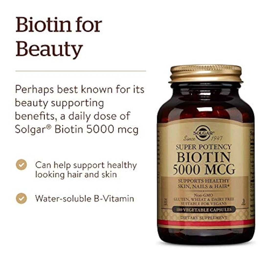 5000 mcg,100 cápsulas verduras,vitamina B soluble en agua
