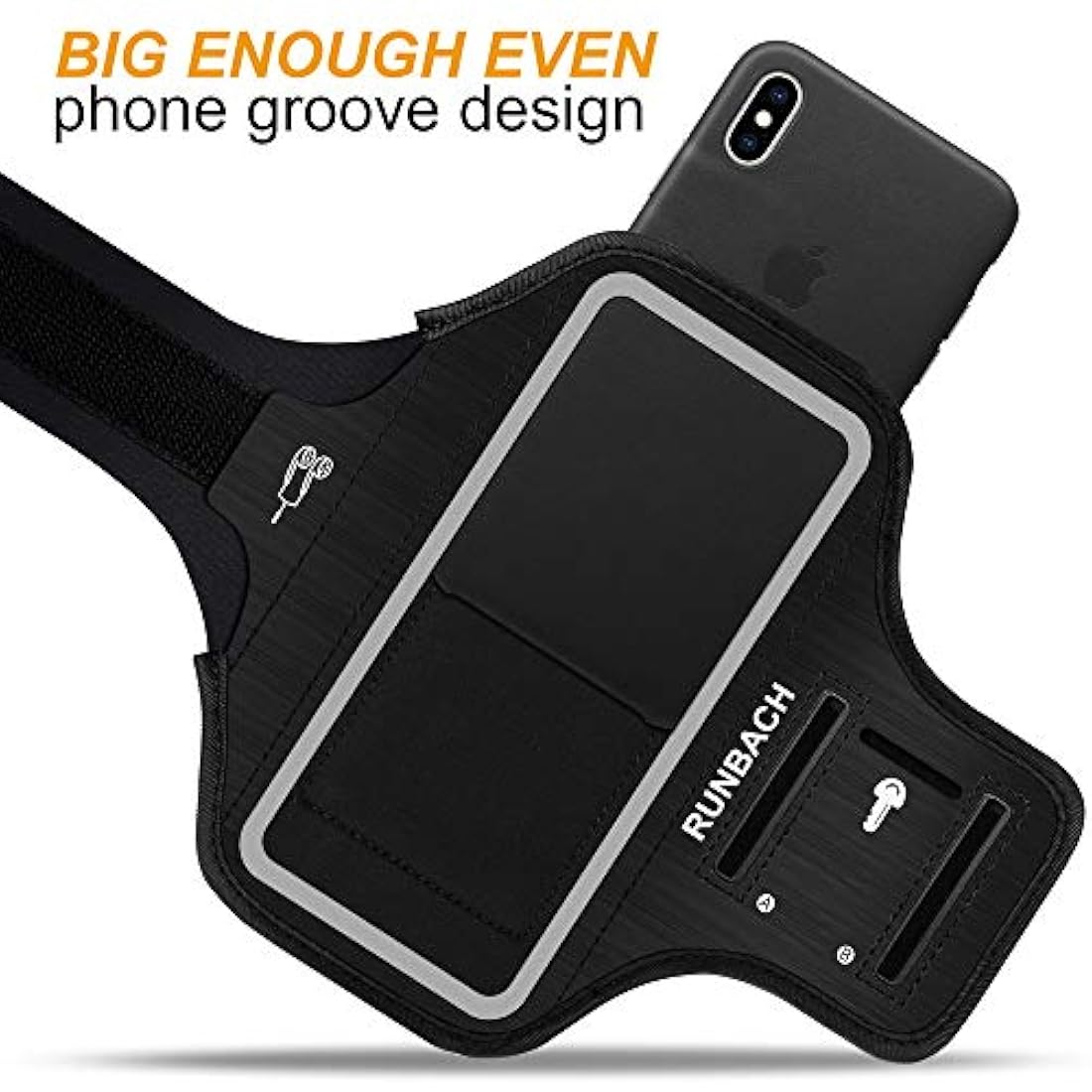 Brazalete a prueba de sudor para correr ejercicio gimnasioa