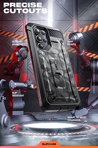 SUPCASE Unicorn Beetle Pro Series - Funda para Samsung Galaxy S22 Ultra 5G (versión 2022), cuerpo completo de doble capa resistente con clip para cinturón y soporte sin protector de pantalla integrado (gris camuflaje)