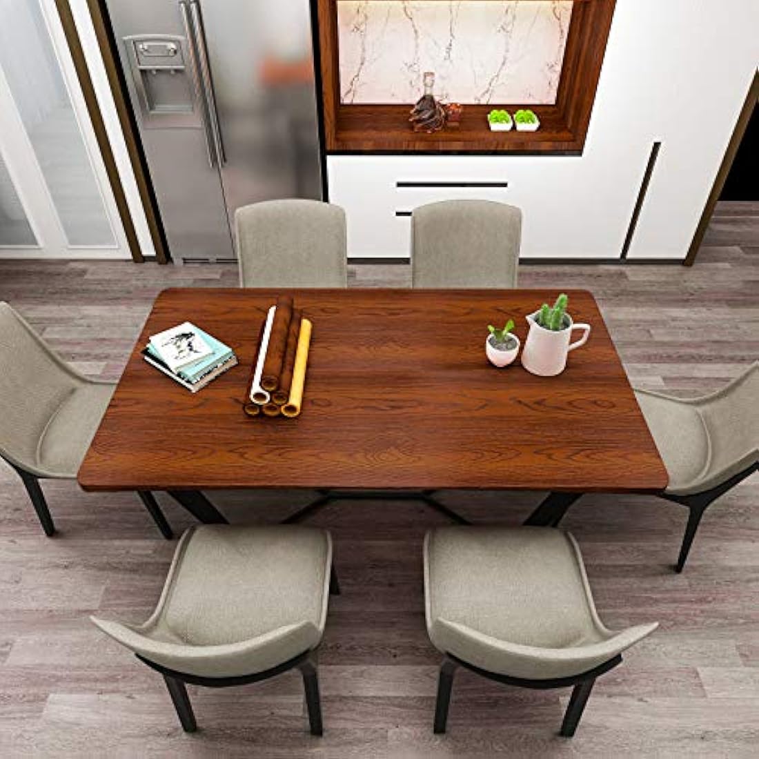 Papel pintado de madera marrón oscuro