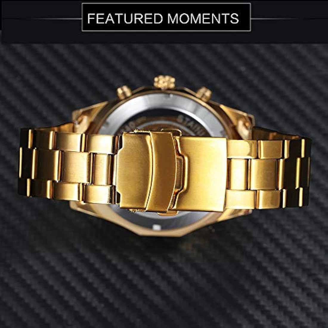 Fanmis Reloj automático de lujo para hombre con pulsera