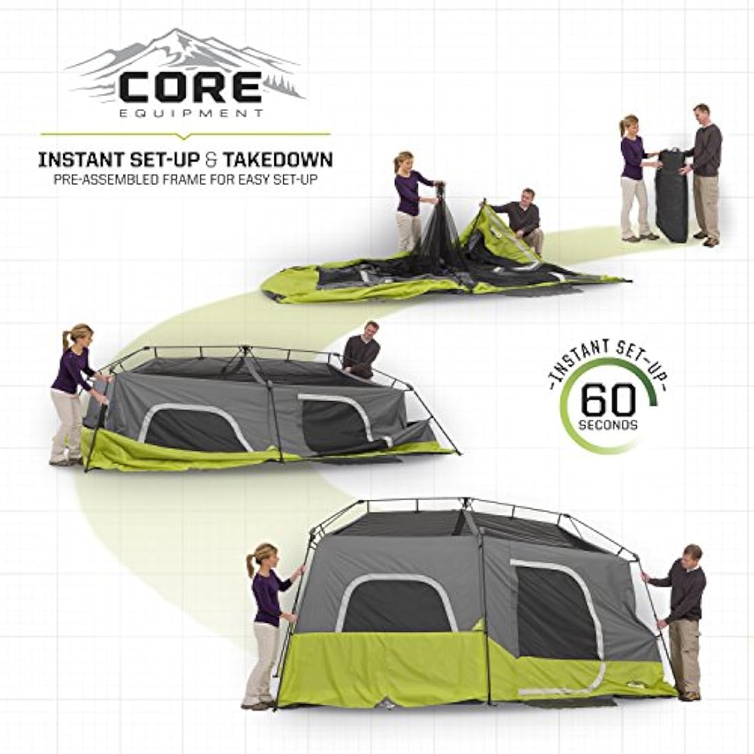 tienda instantánea para 9 personas, 14.0 x 9.0 ft