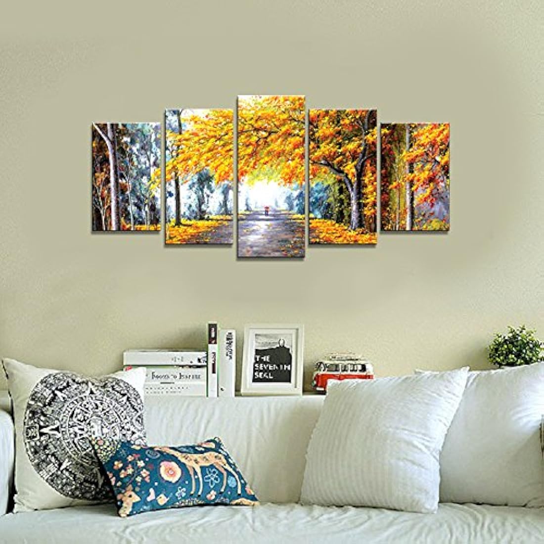 Wieco Art impresiones en lona Arte Giclée 5 paneles