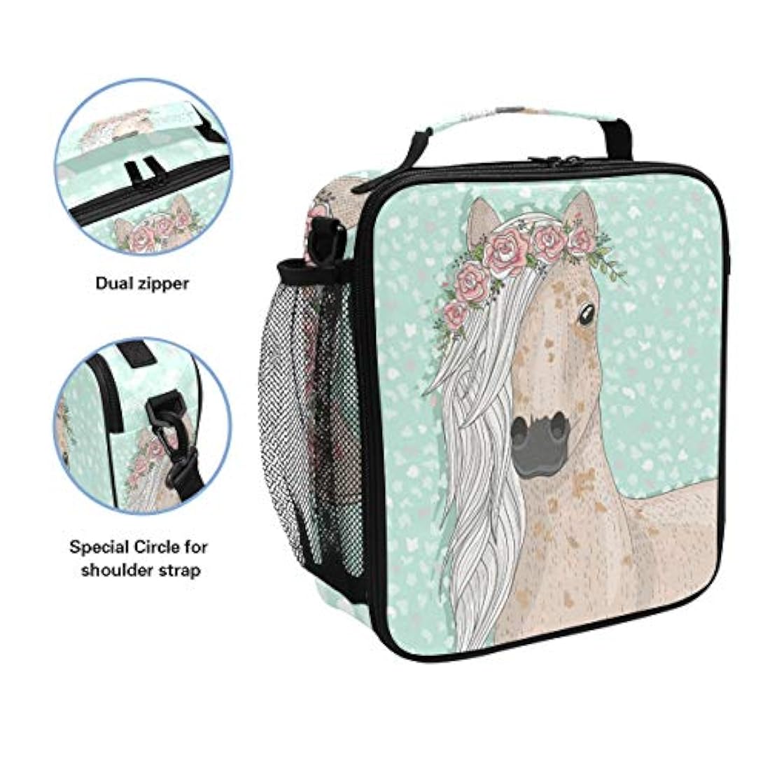 Bolsa térmica para el almuerzo diseño de flores