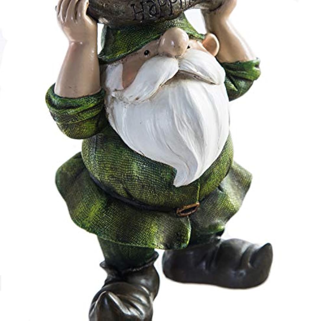 Estatuilla de gnomo con piedras