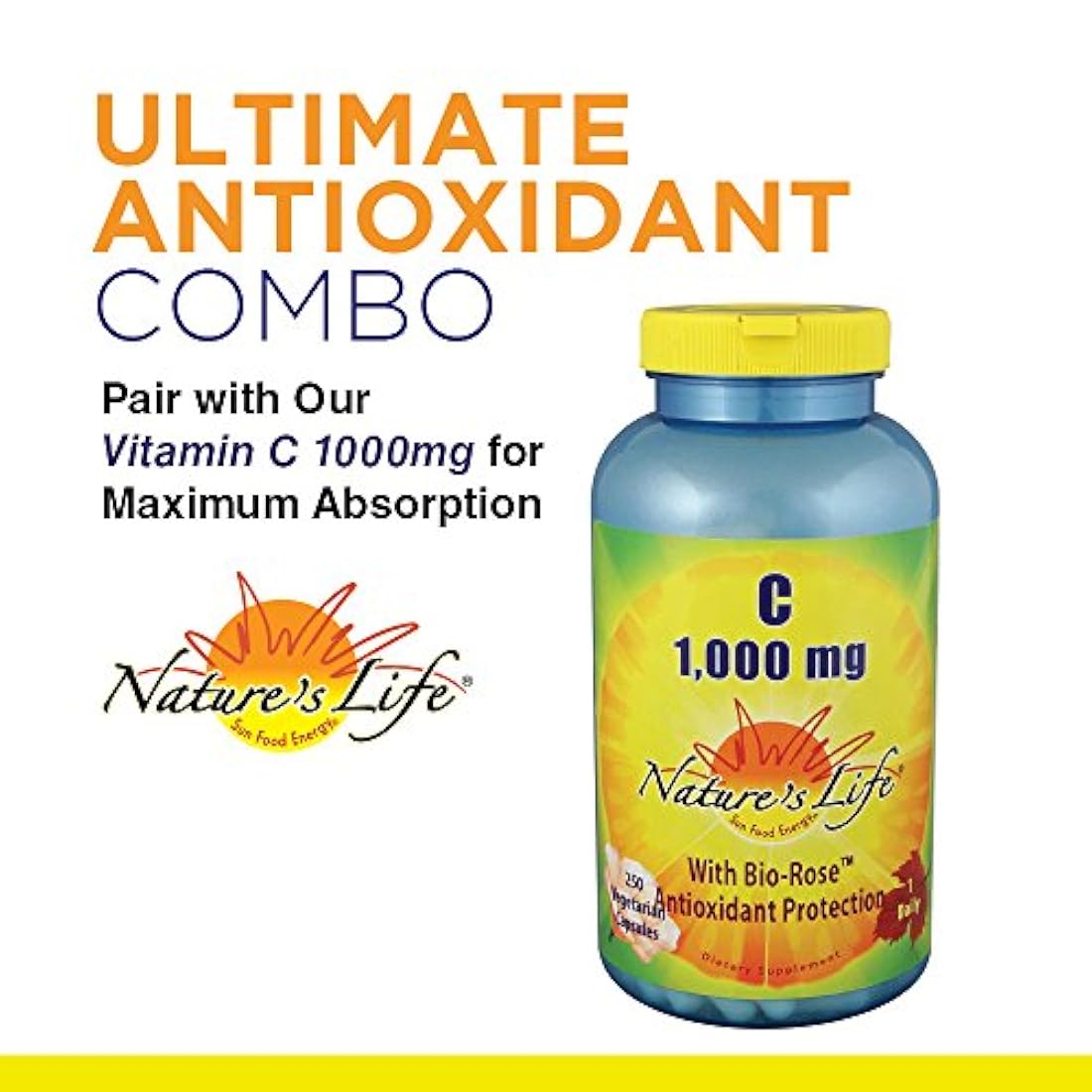 La vida de la naturaleza bioflavonoids tabletas, limón, 1000 mg, 100 Count