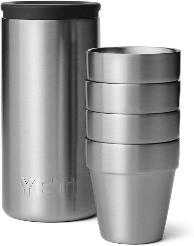 Vasos de Disparo YETI con Estuche, Set de 4, Modelo Portátil