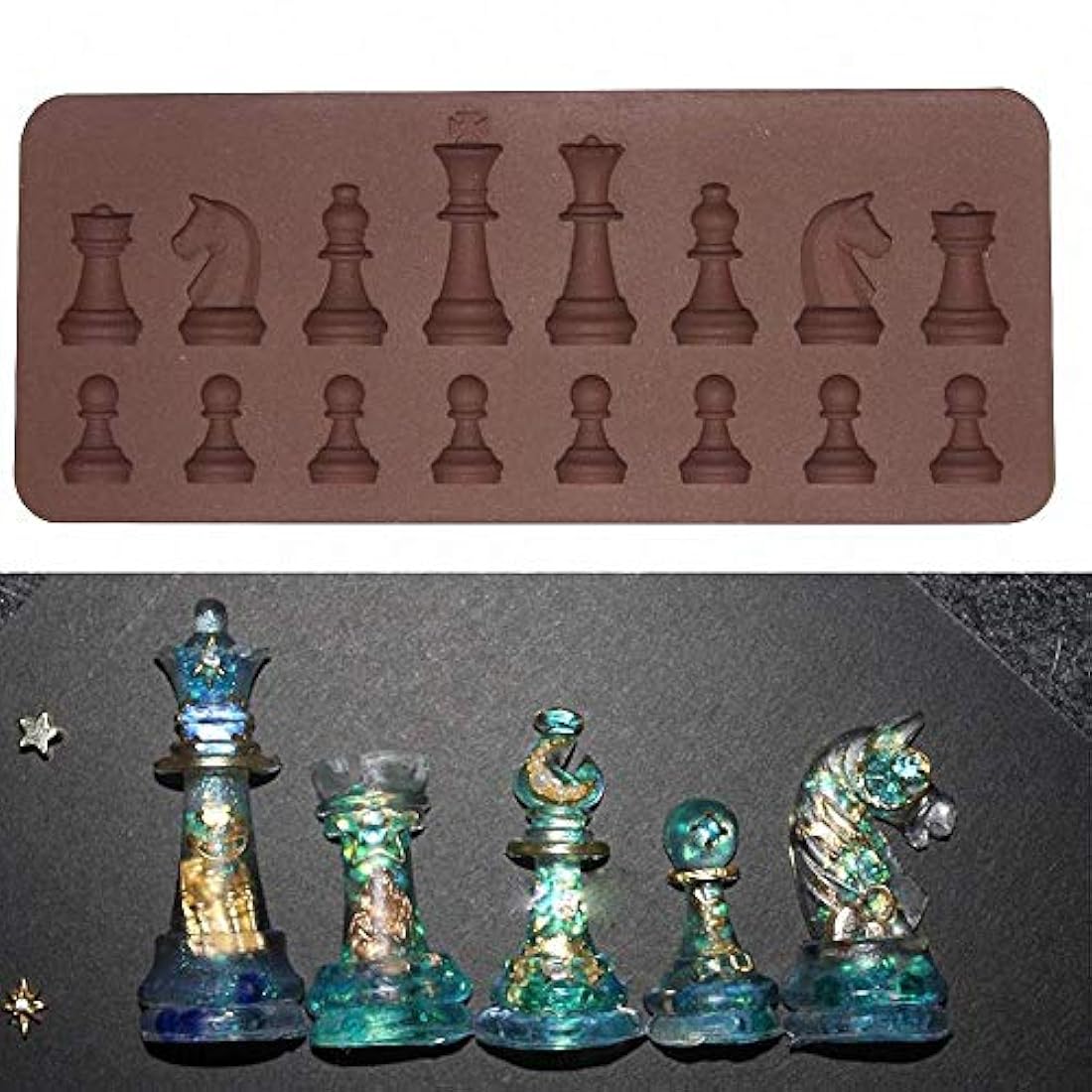Moldes de silicona de ajedrez en forma de ajedrez