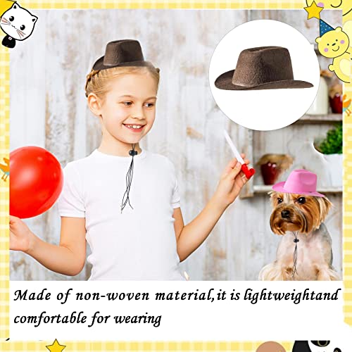 Pai Sence 5 sombreros de vaquero para perros pequeños, con ajuste ajustable, para cachorros y mascotas, gatos, disfraz occidental, accesorios de aseo