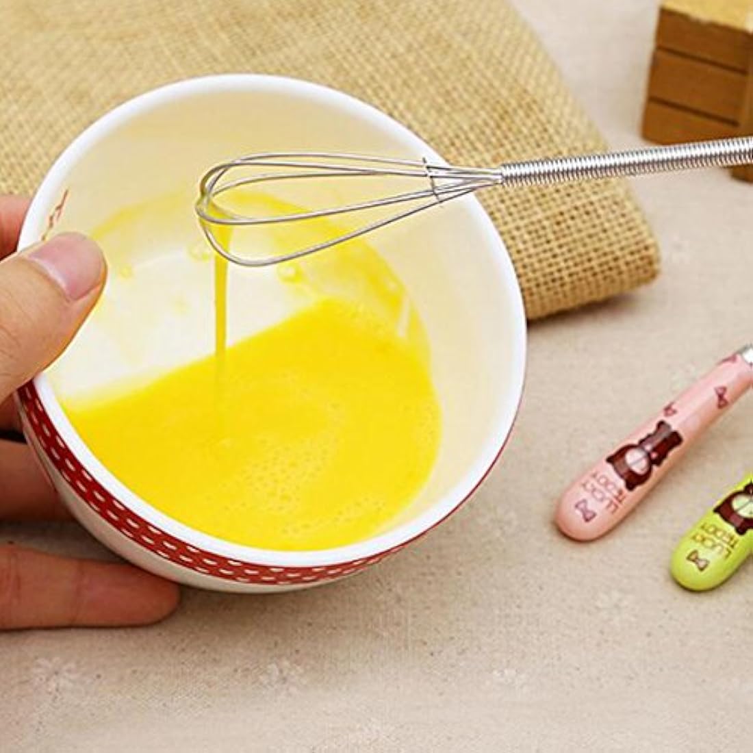 Batidor pequeño de acero inoxidable