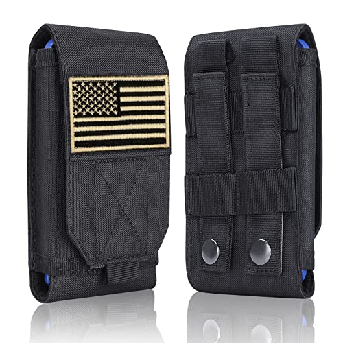 Funda táctica negra Molle para teléfono celular.
