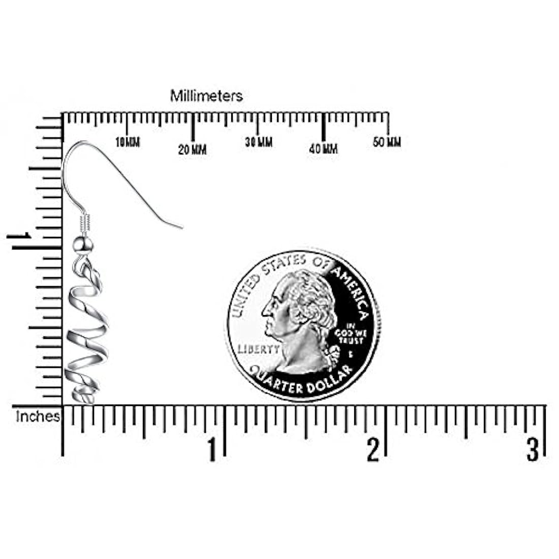 Linear Jewelry - Pendientes colgantes de plata de ley