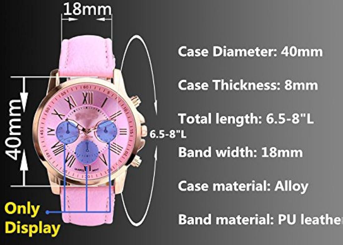 Top Plaza Fashion-Reloj analógico para mujer,correa de piel