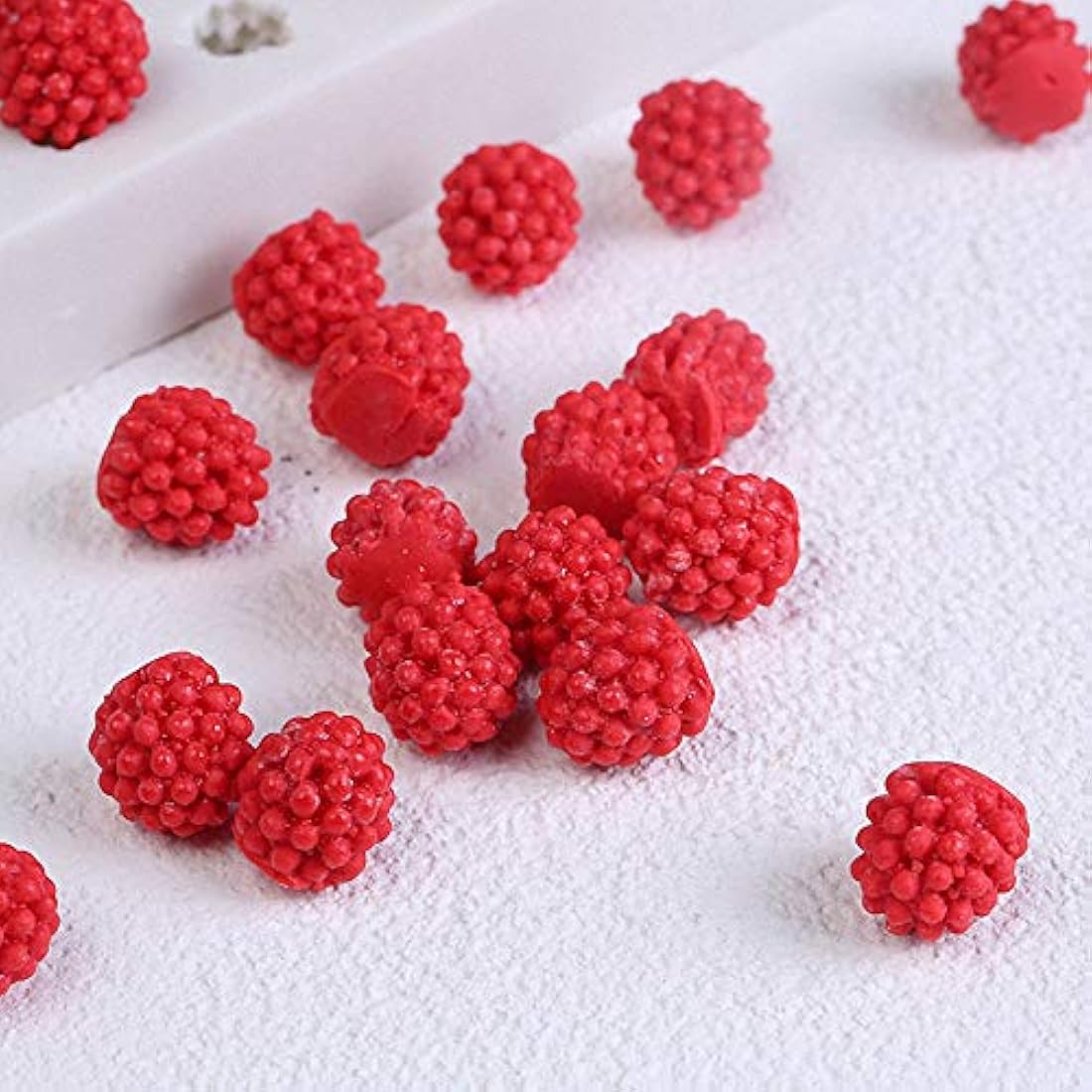 Moldes de silicona 3D de frambuesa de 32 cavidades