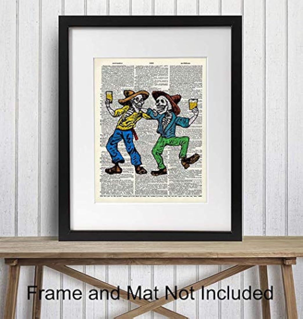 Impresión de arte de pared de Diccionario de esqueletos