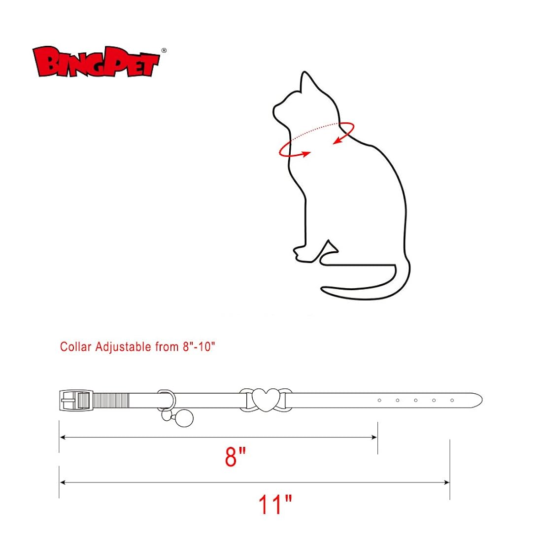 Collar ajustable para gatos