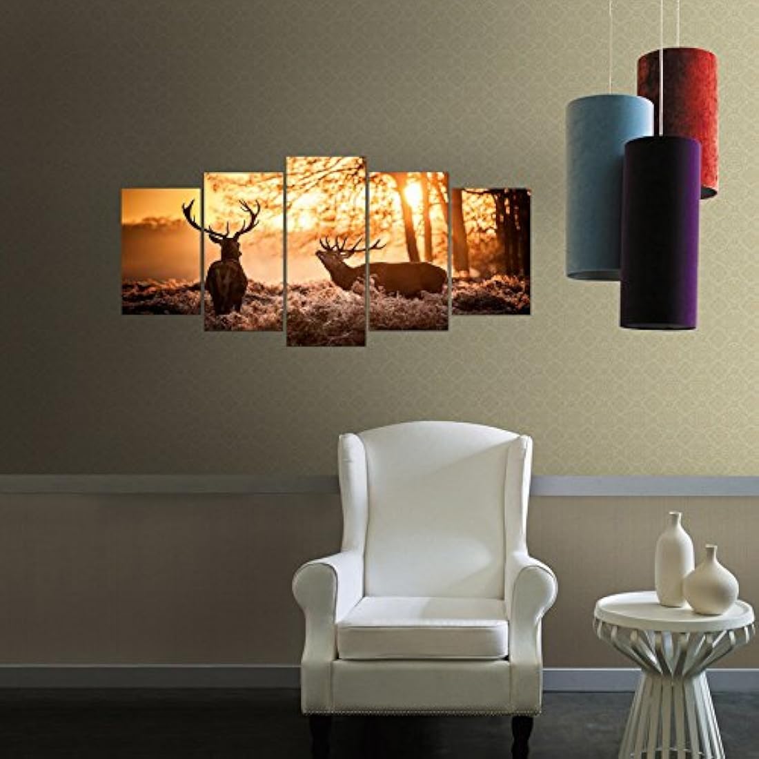 Pyradecor Nature - Lienzo decorativo con marco y estirado