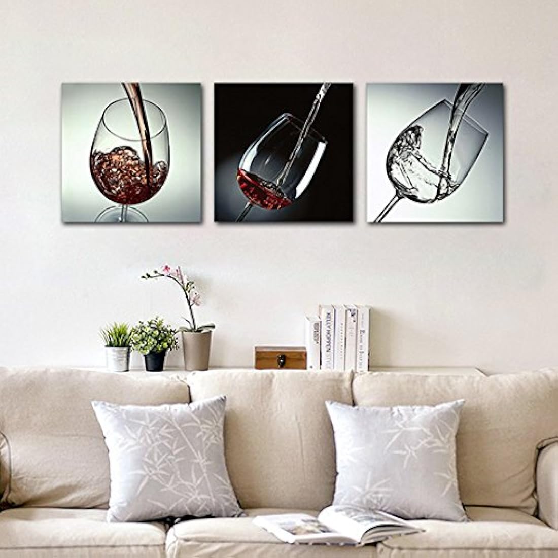 Wieco Art - Lienzo decorativo para pared, en 3 paneles