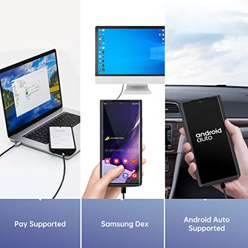 NEWDERY Funda para Galaxy Note 20 Ultra con batería de 10000 mAh, carga rápida y Qi inalámbrica y Android Auto y compatible con Samsung Dex, funda de cargador de respaldo extendida para Galaxy Note 20 Ultra 5G (6.9 pulgadas)