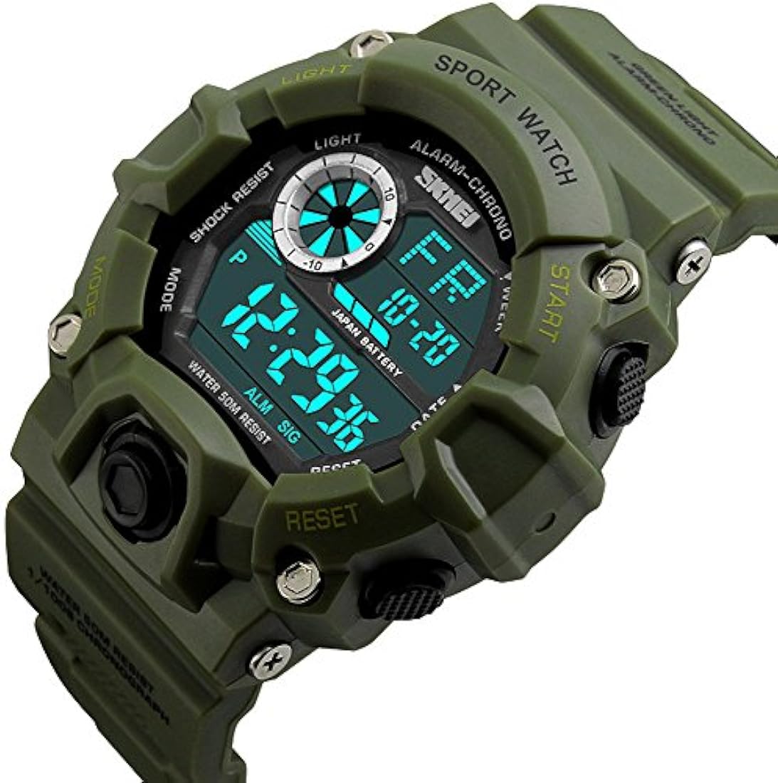 Reloj deportivo digital militar del ejército impermeable