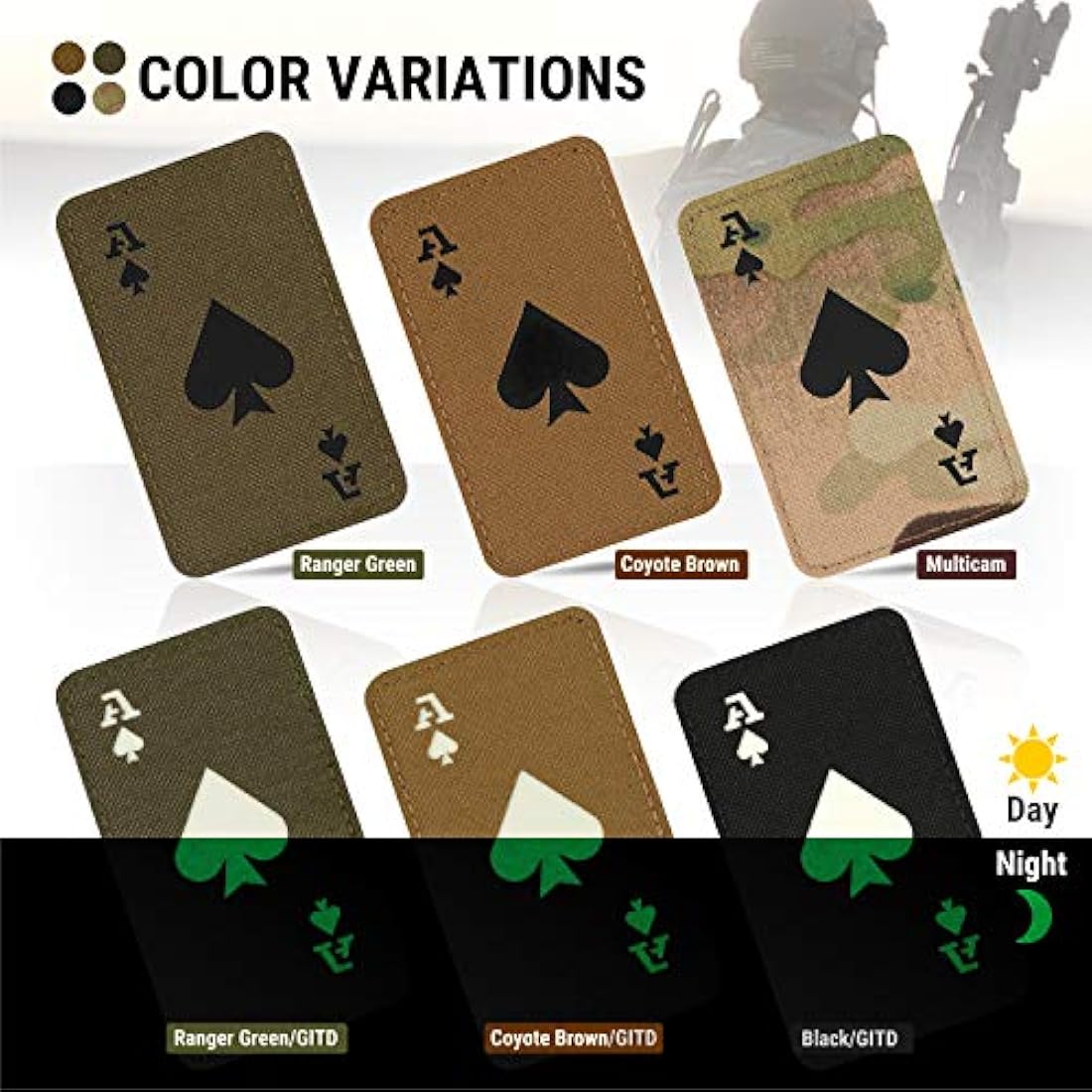 M-Tac Ace of Spades -Tarjeta de muerte táctica para ejército