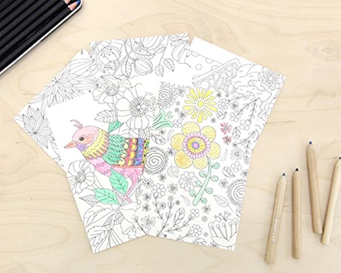 tarjetas de papelería para colorear para adultos