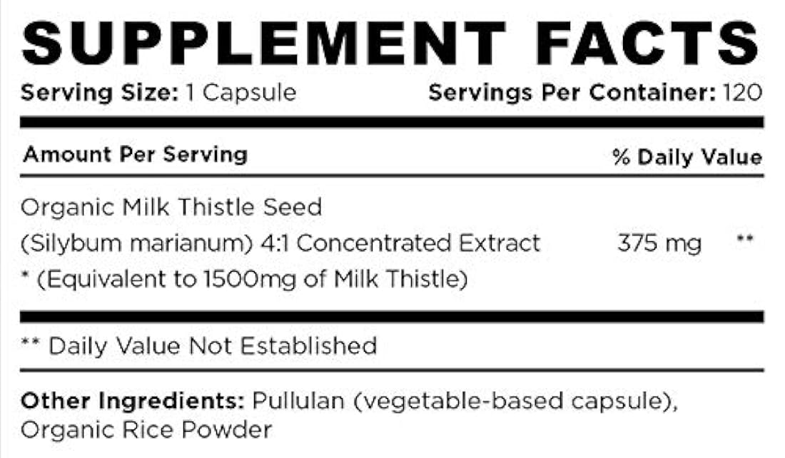 OmniBiotics - Cápsulas de cardo mariano orgánico 0.05oz