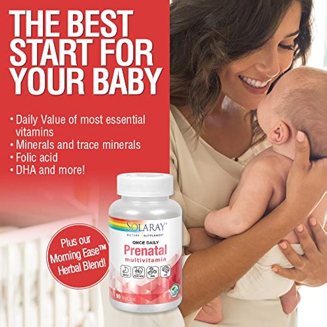 Solaray una vez al día Prenatal Capsules, 90 Count
