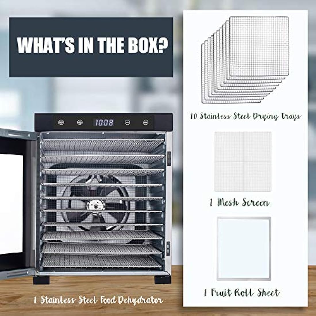 Deshidratadora de Alimentos NUTRICHEF NCFD10S