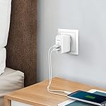 Cargador de pared de viaje de dos puertos 24 W USB