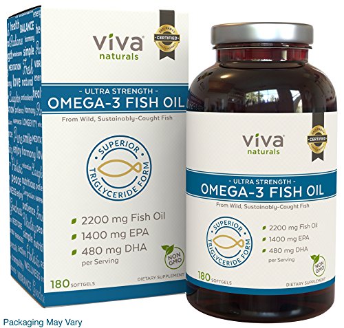 Suplemento de aceite de pescado Viva Naturals Omega 3
