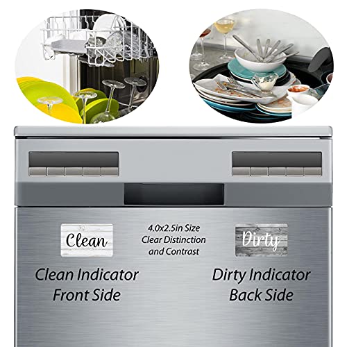 Imán para lavavajillas de madera gris y blanca letrero