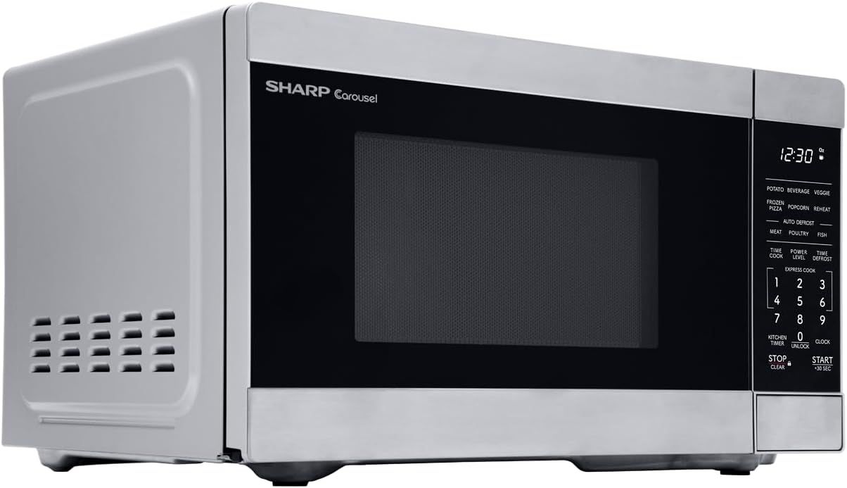 Microondas SHARP 0.9 CuFt, 900W, con Plato Giratorio ZSMC0962KS