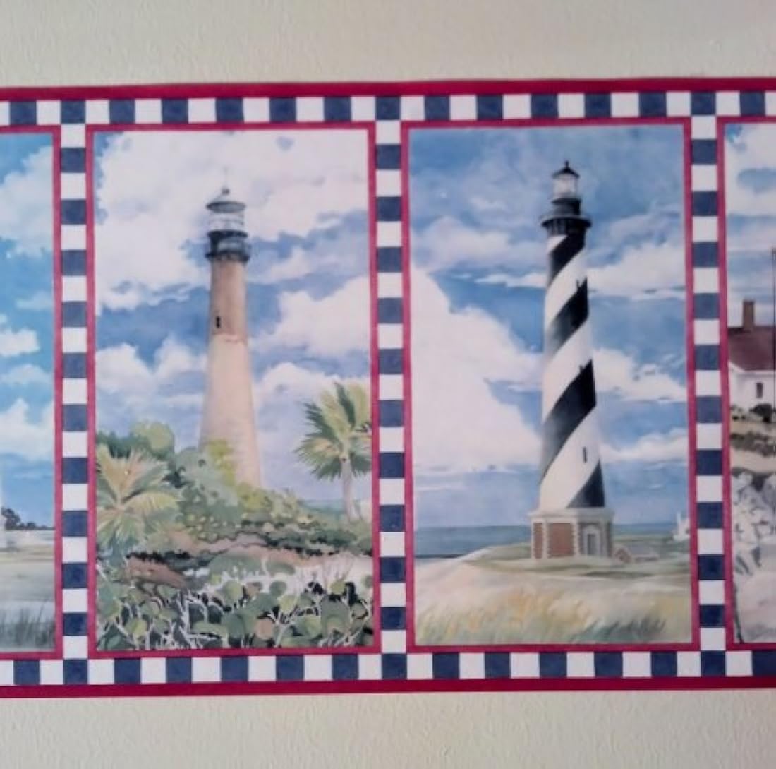 Cenefa pre-pegada decorativa para pared diseño Faro(5 yards)