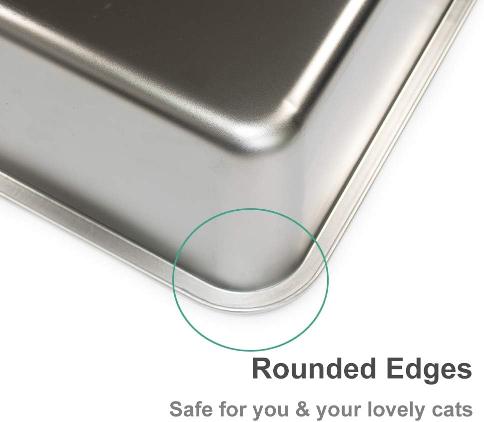 Caja de arena de metal extra grande para gatos VehiGo