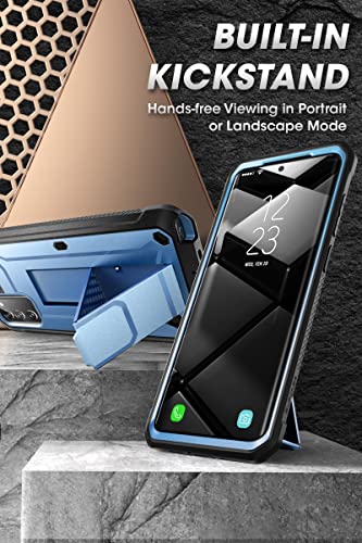 SUPCASE Unicorn Beetle Pro Series - Funda para Samsung Galaxy Note 20 (versión 2020), funda resistente de cuerpo completo y soporte sin protector de pantalla integrado (azul pizarra)