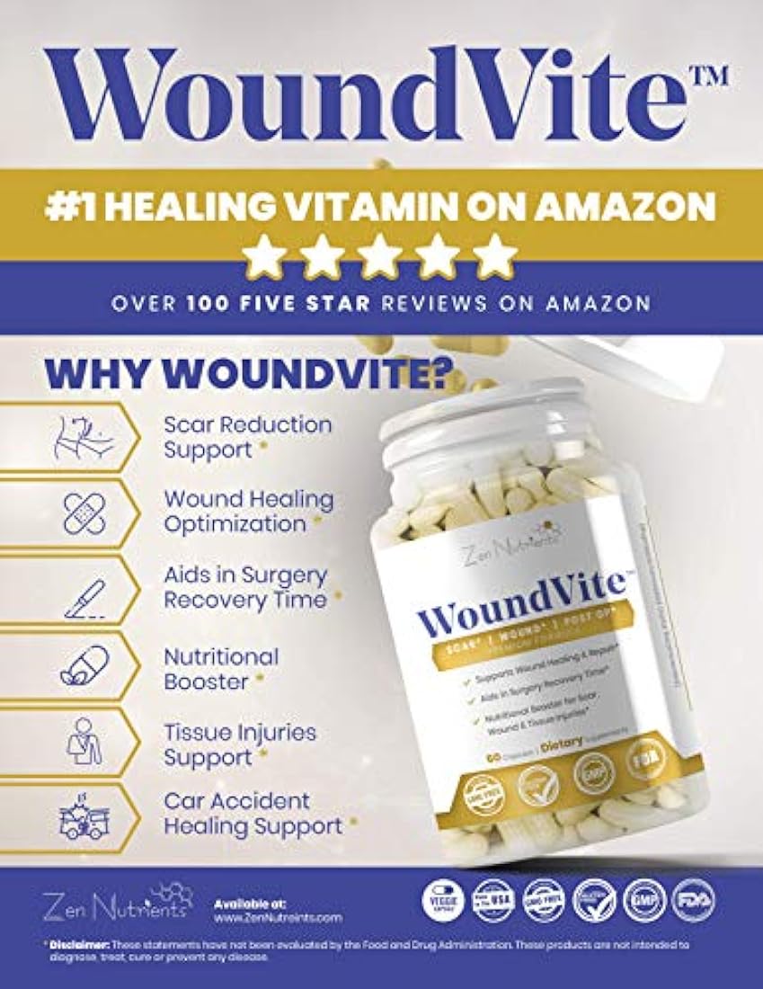 WoundVite – Suplemento de curación de heridas y cicatrices –